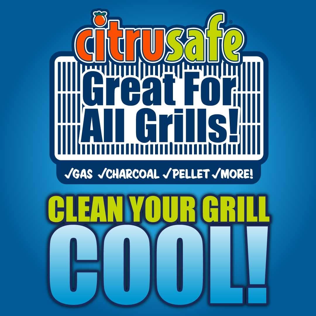 Grill Cleaning Spray - BBQ Grid And Grill Grate Cleanser By Citrusafe (23 oz)