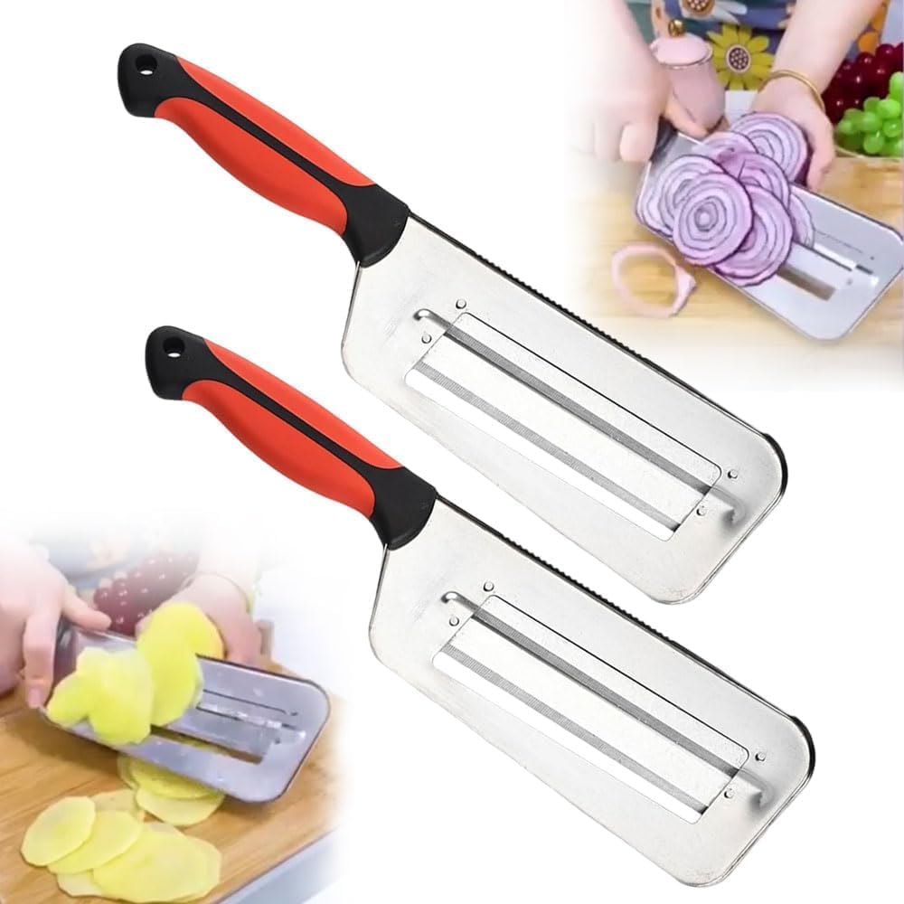 2026 Upgrade Cabbage Shredder for Coleslaw, Stainless Steel Cabbage Slicer Shredder,Stainless Steel Dual Blade Julienne Cutter, Kitchen Lettuce Knife