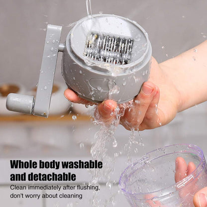 Manual Nut Grinder, Hand Crank Nut Chopper, Portable Food Mincer, Gray