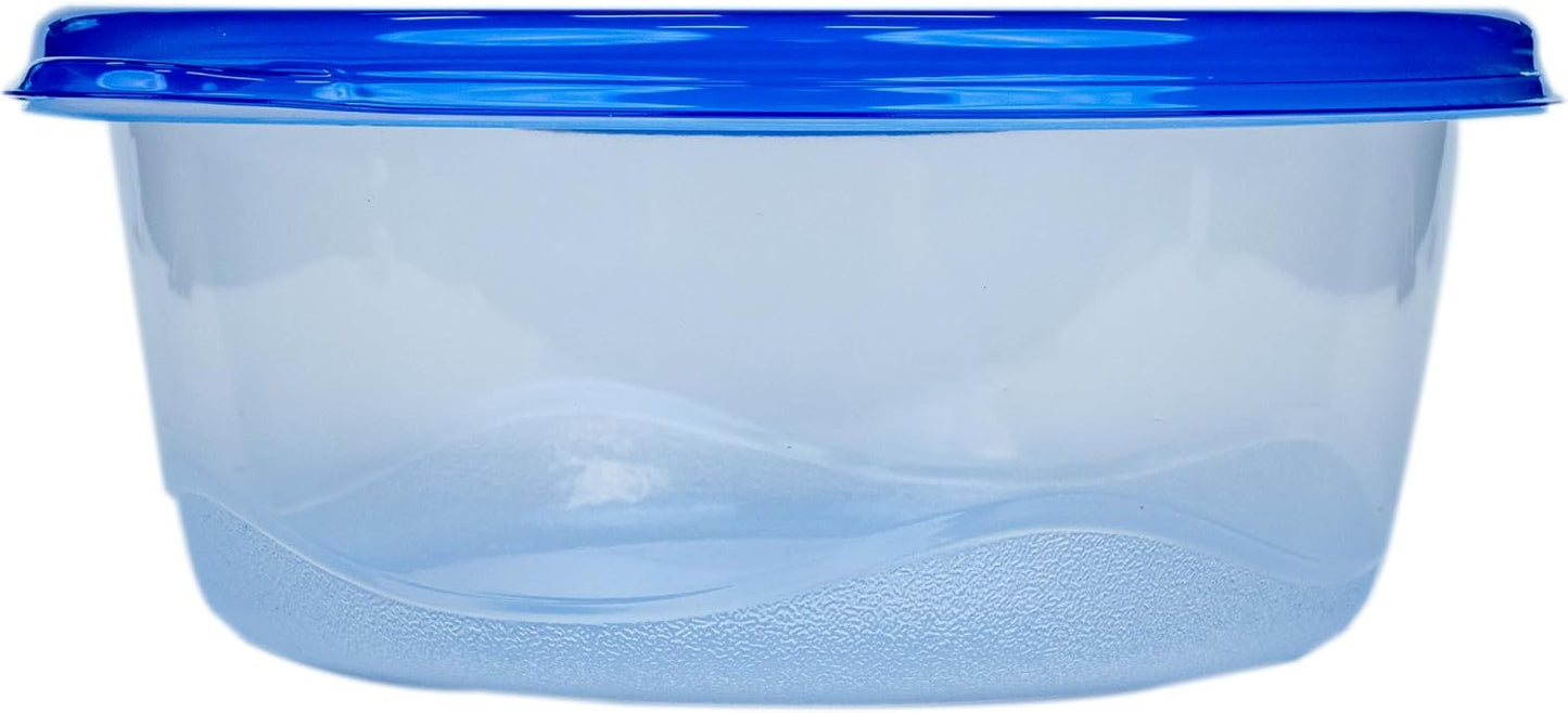 Glad GladWare Tall Entree Food Storage Containers with Lids, Large Square BPA Free Plastic for Meal Prep and Lunches, Lock Tight Seal, Microwave and Dishwasher Safe, 42 Oz, 3 Count