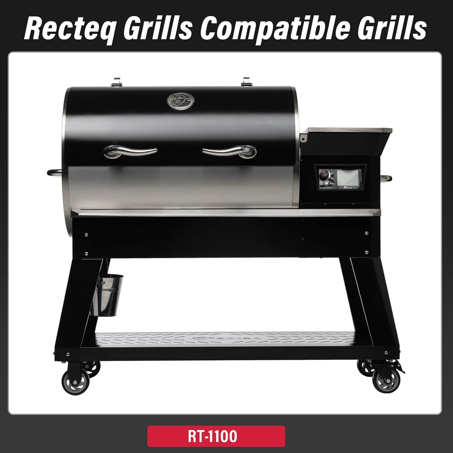 Upgraded Grill Table for Weber Kettle 22"/18"/26", Master Touch 22", Smokey Mountain, Recteq Pellet Grill RT-B380, Prep Station with Cutting Board, Basin, 4 Hooks, Shelf for Weber Kettle Accessories