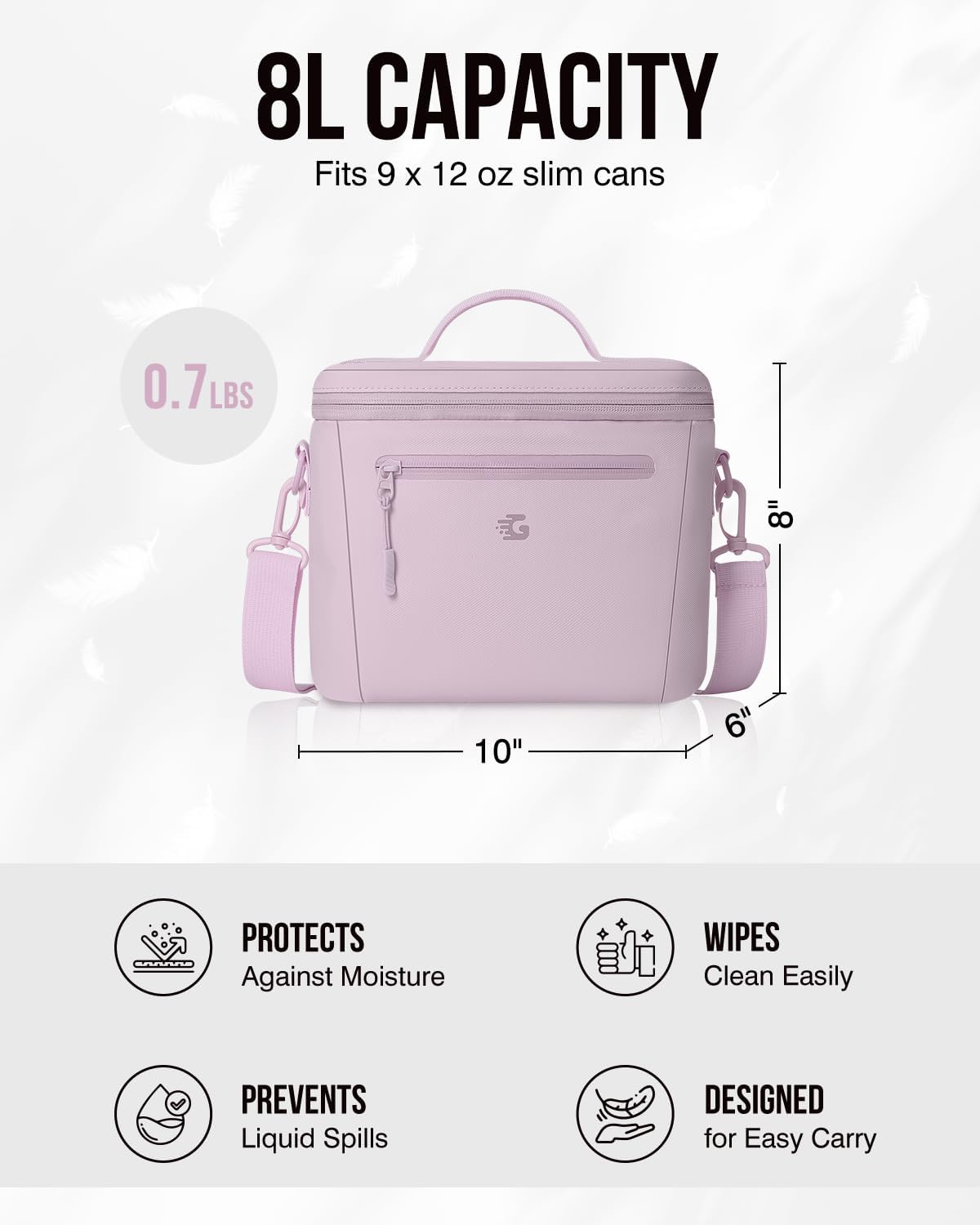 GLORIEROO Insulated Lunch Box Bag Women Girls - Waterproof Leakproof Lightweight Reusable Cooler for School Work Picnic - Back to School