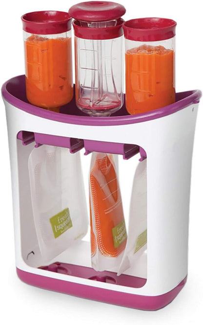 Infantino Squeeze Station for Homemade Baby Food, Pouch Filling Station for Puree Food for Babies and Toddlers, Dishwasher Safe and BPA-Free