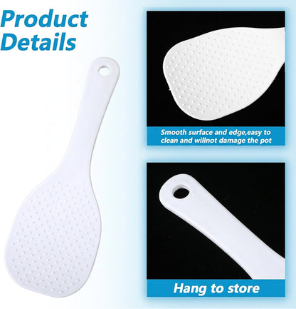 Mabor 2PCS Rice Spoon, Plastic Rice Serving Spoon Paddle Non Stick