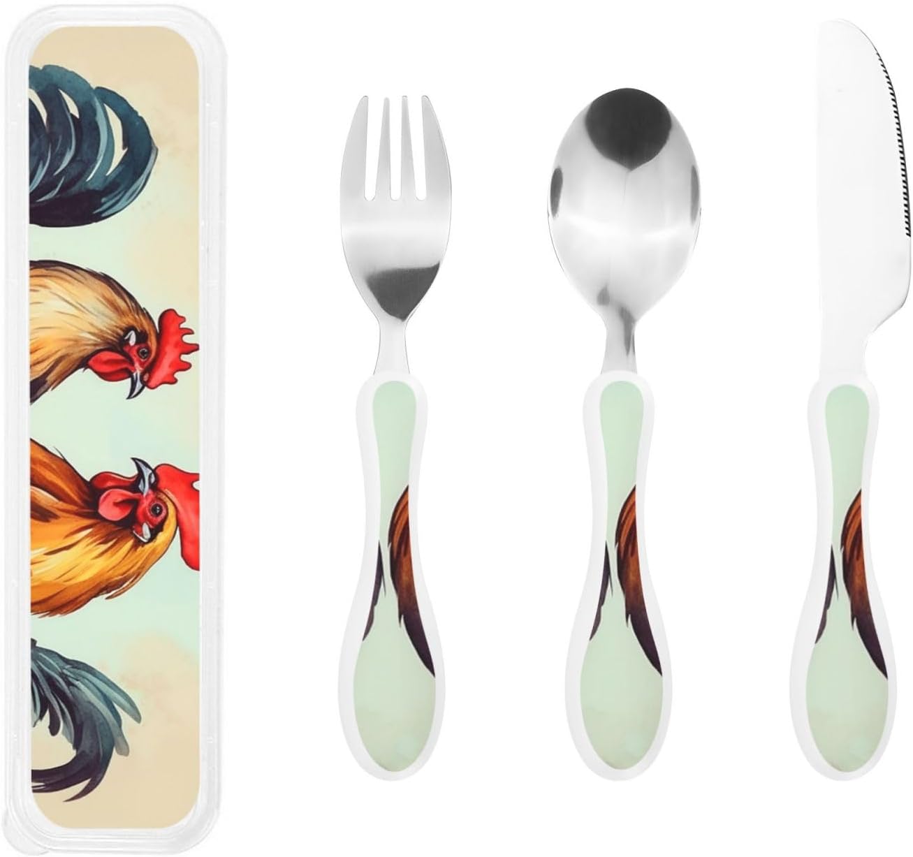 3-Piece Kids Silverware Set With Storage Case, Stainless Steel Reusable Children Safe Knife Spoon Fork Set Sugar Skulls Children Flatware Set For Kids Lunch Box
