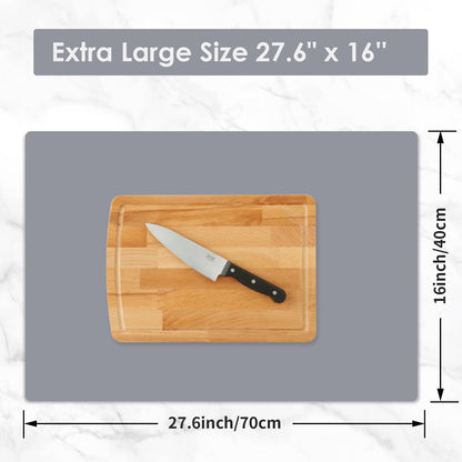Extra Large Silicone Mats for Kitchen Counter, 27.6'' x 19.7'' Nonskid Silicone Placemats for Kids, Nonstick Purple Silicone Mat for Baking Crafts, Silicone Dab Mat Heat Resistant, 1Pack - Colors B