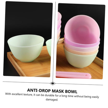 Facial Mask Mixing Bowl Set 3 Pcs Spa Mixing Bowls Soft Silicone Mask Bowl for Diy Non-slip Beauty Tool