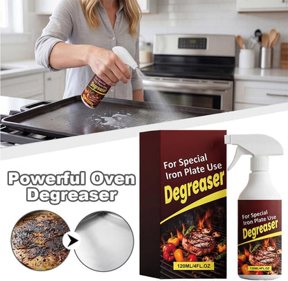 Grill Degreaser Spray 120ml – Heavy Duty BBQ Cleaner with Foaming Action, Fast-Acting for Stubborn Grease & Burnt Food on Grates, Stainless Steel, Oven