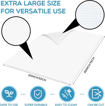 Patelai Extra Large Flexible Cutting Board Countertop Protector Mat 36 x 24 Inches Kitchen Thin Plastic Chopping Pad White Non Slip Lattice Back Cutting Mat for Craft Food Prep Sewing