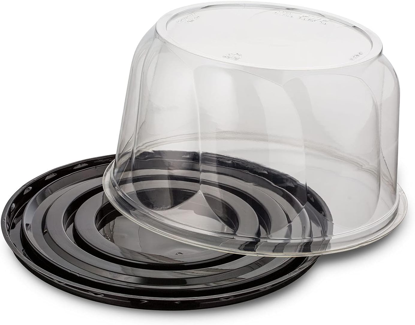 MT Products Round PET Plastic Cake Container 8" - Plastic Bakery Boxes (Pack of 5) - Made in the USA