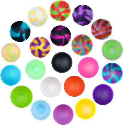 Coopay 22 Pieces Mini Silicone Pinch Bowls Colorful Heat Resistant Snack Prep and Serve Bowls, Unbreakable, Flexible, 1.75 Oz