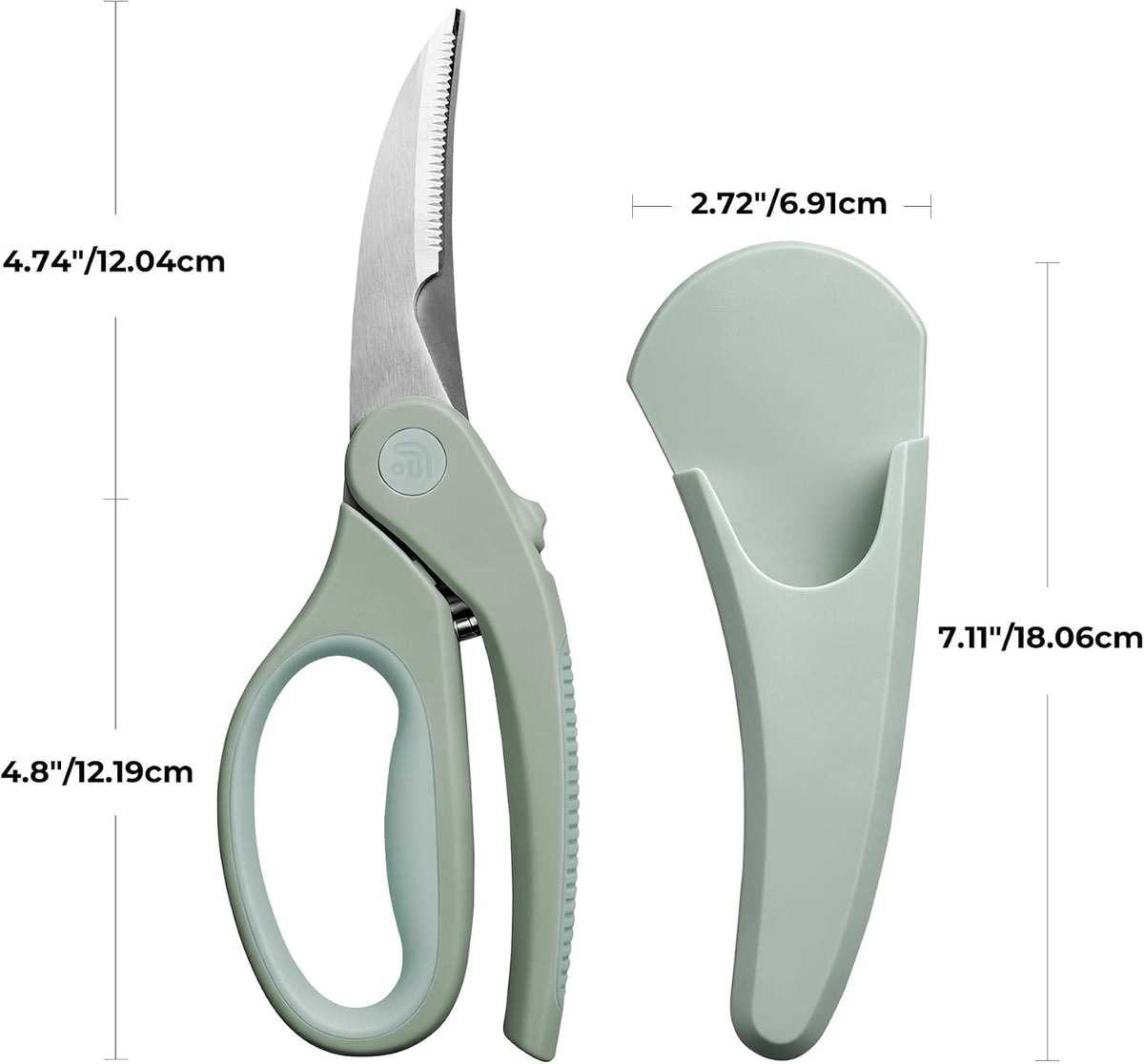Linoroso Poultry Shears with Magnetic Holder Kitchen Shears Heavy Duty