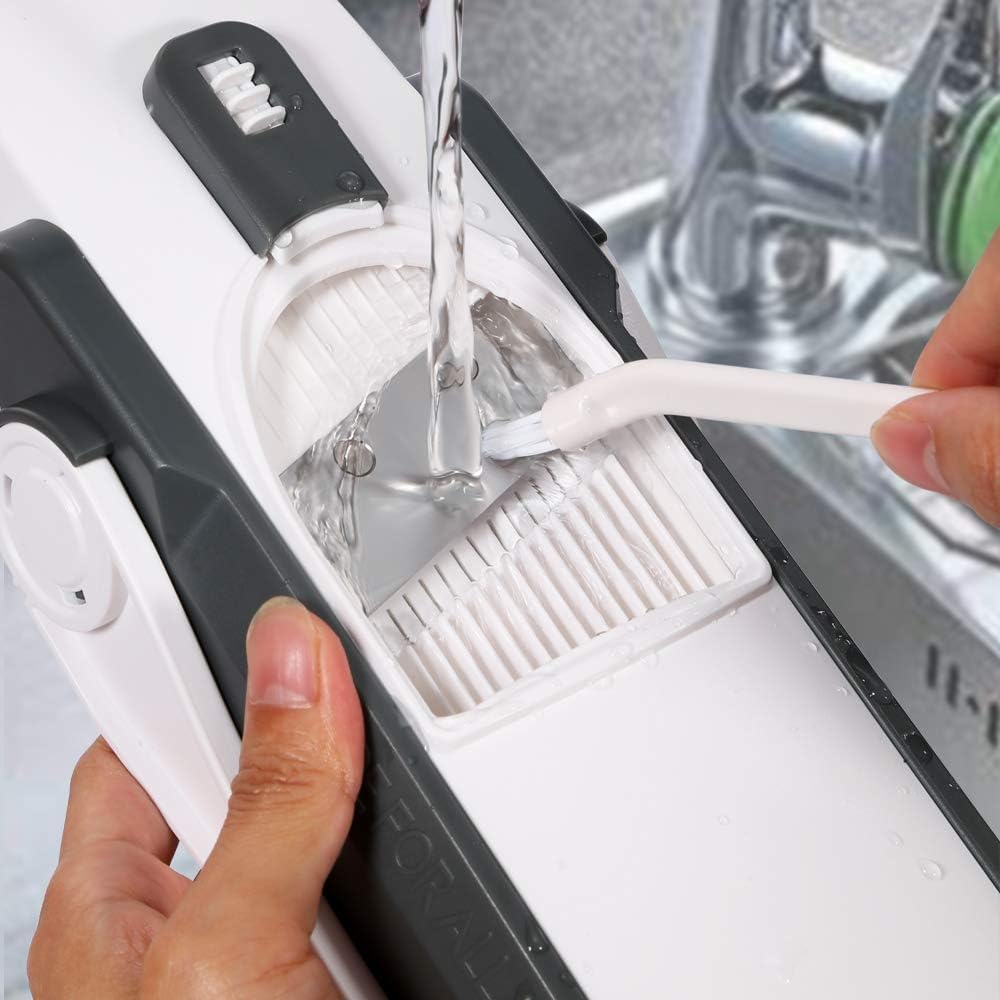 ONCE FOR ALL Safe Mandoline Slicer For Kitchen, Food Veggie Slicer, Gray