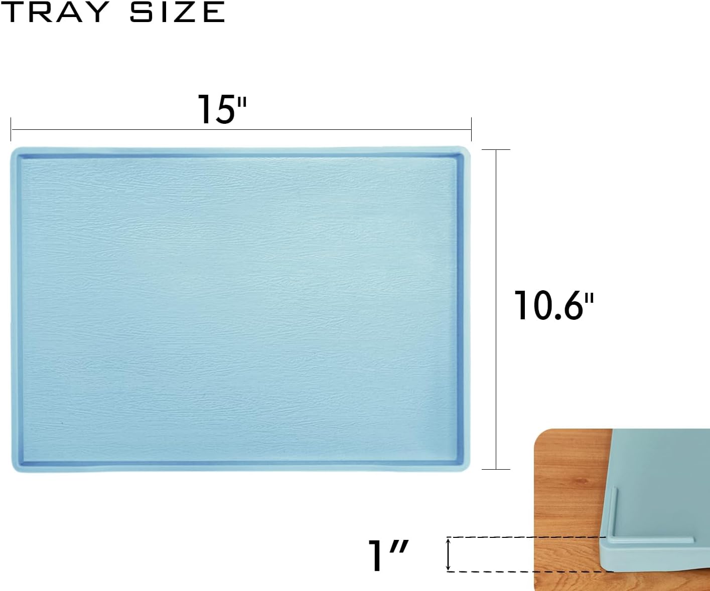 White Serving Tray (13.5 x 9.6 inch) for Serving Accessory, Elegant & Stackable Plastic Tray for Spa, Coffee, Drinks, Tea, Bar, Party, Seasoning, Perfume and Display Use.