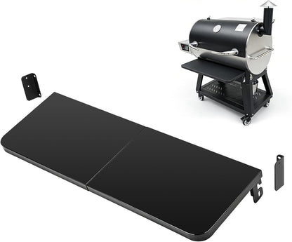 Upgraded Grill Table for Weber Kettle 22"/18"/26", Master Touch 22", Smokey Mountain, Recteq Pellet Grill RT-B380, Prep Station with Cutting Board, Basin, 4 Hooks, Shelf for Weber Kettle Accessories