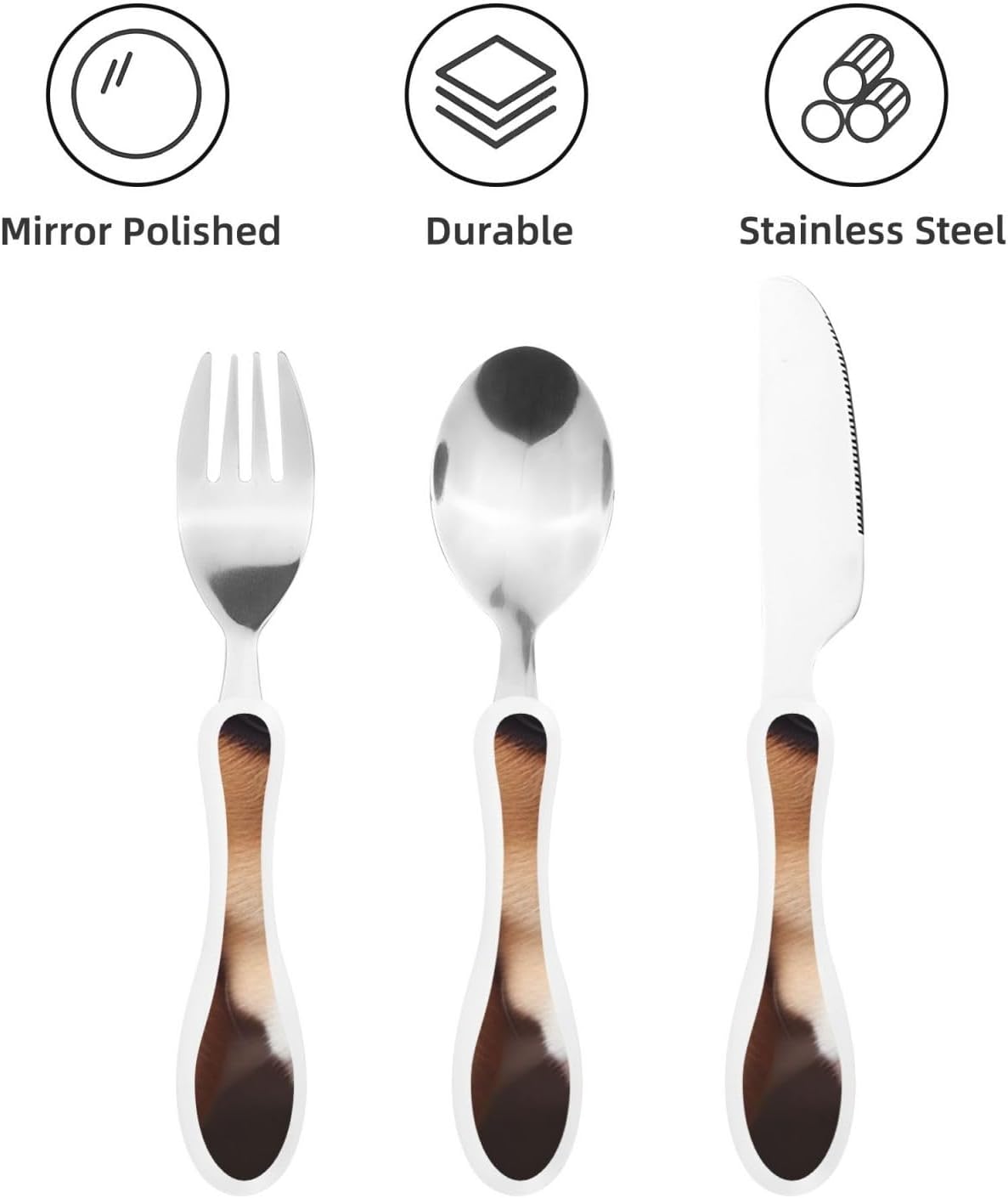 3-Piece Kids Silverware Set With Storage Case, Stainless Steel Reusable Children Safe Knife Spoon Fork Set Sugar Skulls Children Flatware Set For Kids Lunch Box