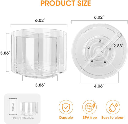 AIEVE Extra Large Drink Packet Organizer, 360° Lazy Susan Rotating Turntable for Larger Powder Drink Mix, Hydration Packets Acrylic Pantry Organizers for Kitchen Storage Organization