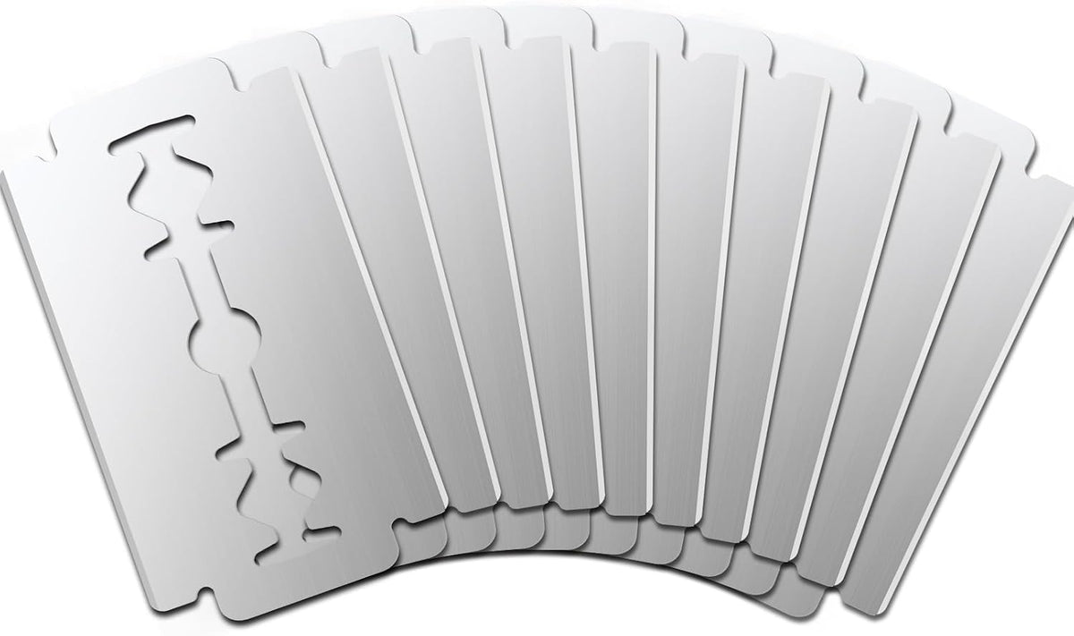 NiHome 10-Pack Bread Lame Replacement Blades, Ultra Sharp for European Bread Dough Scoring, Compatible with Most Handles, Premium Durable Material for Precision Cuts, Create Intricate Patterns Easily