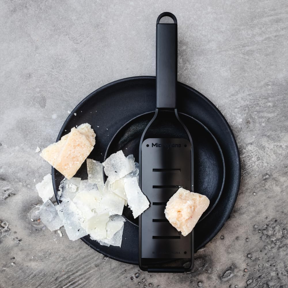 Microplane Kitchen Zester Grater with a Stainless-Steel Blade - Made in USA, for citrus, parmesan, ginger, chocolate & nutmeg from the Black Sheep Series