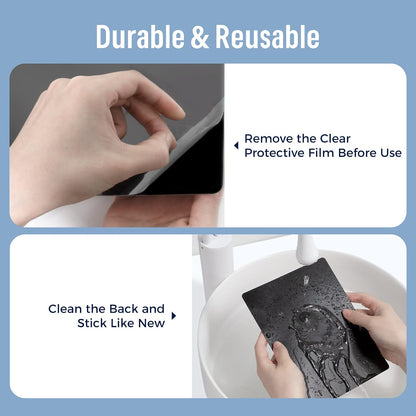 loukin Dry Erase Checklists 4 Pack, Electrostatic Clings to Any Shiny Surface, 7.9"×5.9" Whiteboard Shopping List, Reusable to do List for Office, Classroom, Refrigerator, 6 Markers&1 Eraser Included