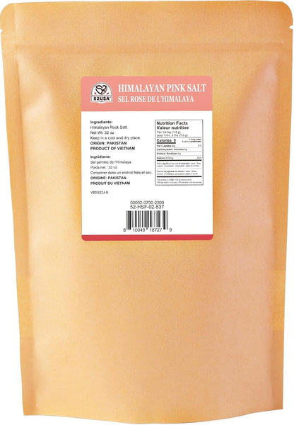 52USA Himalayan Pink Salt, Coarse Grain 1 lb, Salt for Grinder Refill