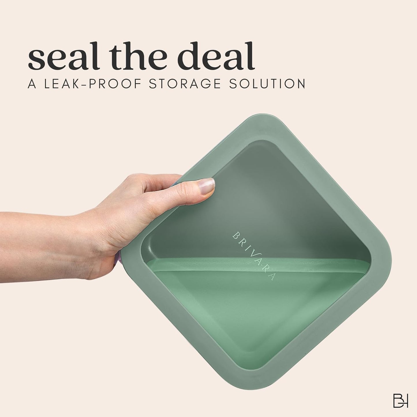 Ceramic Coated Glass Food Storage Container | No PTFE, PFOA, PFAS, and BPA | Reusable Non Toxic Meal Prep Container with Glass Lid | Easy To Store | 3 Cup Rectangle [Onyx]