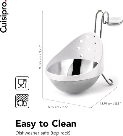 Cuisipro Stainless Steel Egg Poacher, Set of 2