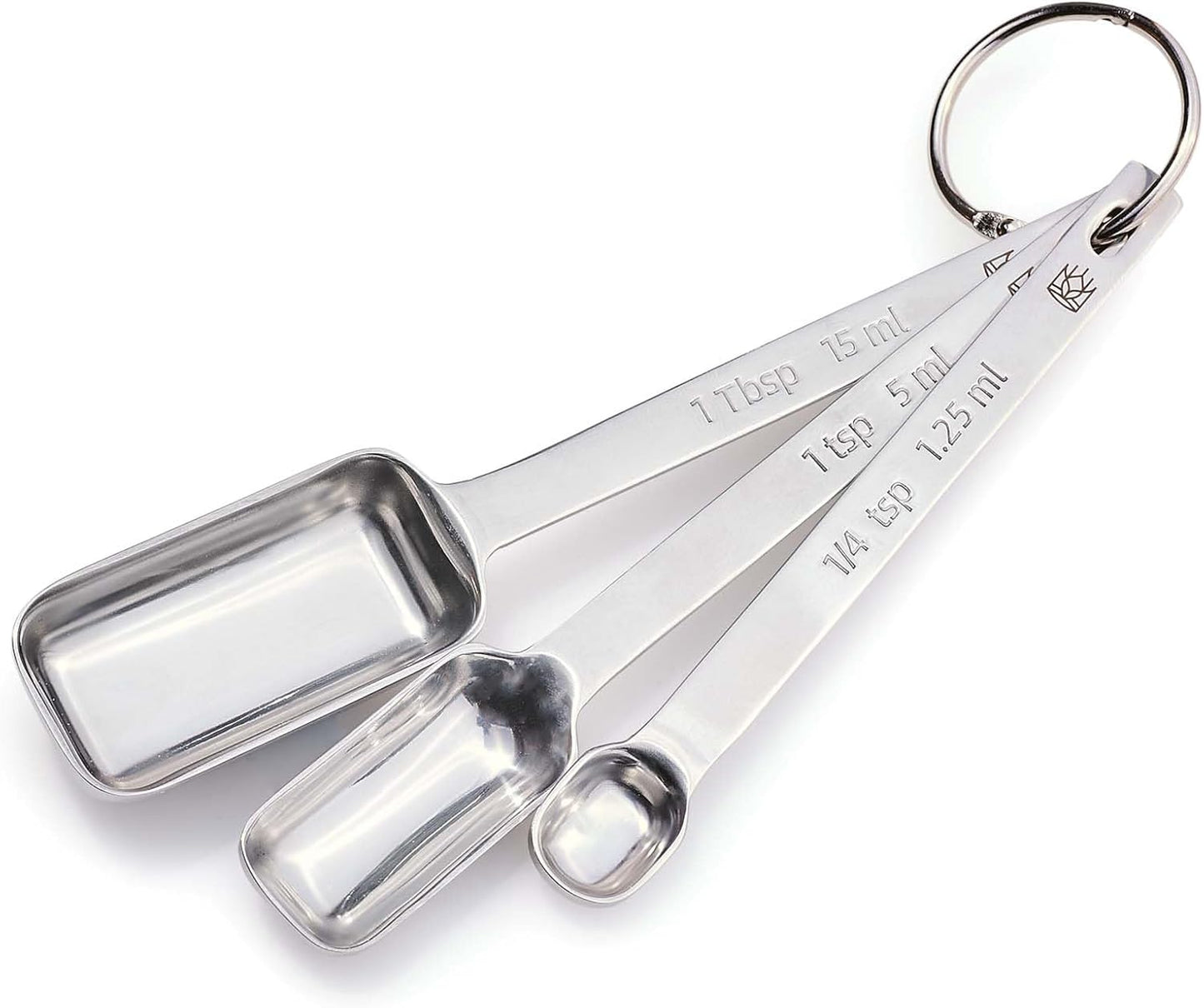King Arthur Baking Company Spice Measuring Spoons, 18/8 Stainless Steel, 7-Piece Set, Precision Measures, For Baking And Cooking
