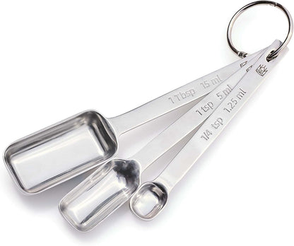 King Arthur Baking Company Spice Measuring Spoons, 18/8 Stainless Steel, 7-Piece Set, Precision Measures, For Baking And Cooking