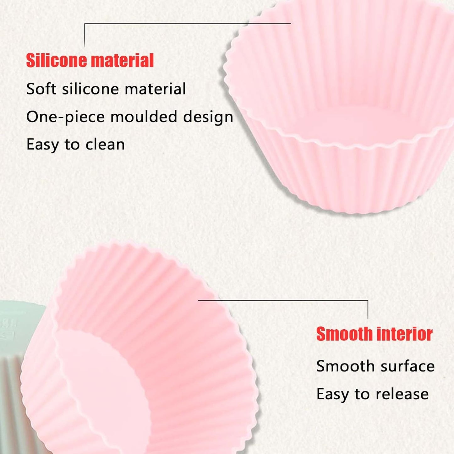 36 Pack Silicone Muffin Cups, Non-Stick Muffin Liners Cake Cup Mold Set, Reusable Silicone Baking Cups, Baking Muffin Cups Liners for Cupcakes, Multicolor