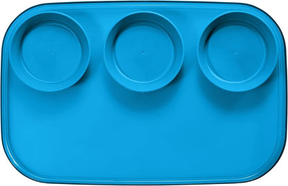 madesmart dipware 3 Bowl Serving Tray, Stackable & Removable Dip Bowls for Charcuterie, Guacomole, Snacks, Veggies, Premium Dishwasher & Microwave Safe, Multipurpose Plate & Bowl, Olive