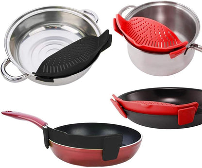 Snap Strainer Clip-on for Pots Pans, Clip on Pot Strainer