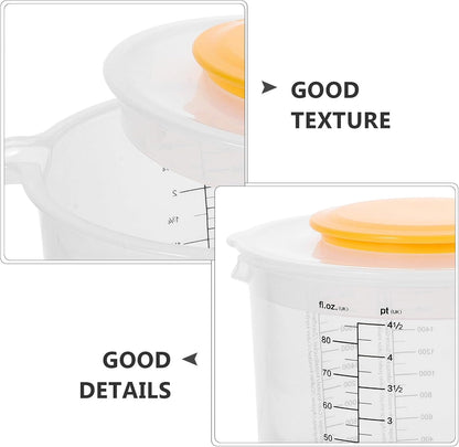 Multipurpose Mixing Bowl Scale, Measuring Cup Handle and Lid for Cooking and Baking