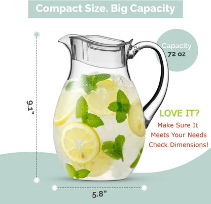 2 PACK 1.5 Gallon Drink dispenser, Glass Beverage Dispenser With Elegant Stand Stand, Drink Dispensers for Parties With Spigot 100% Leakproof. Perfect For Parties And Daily Use