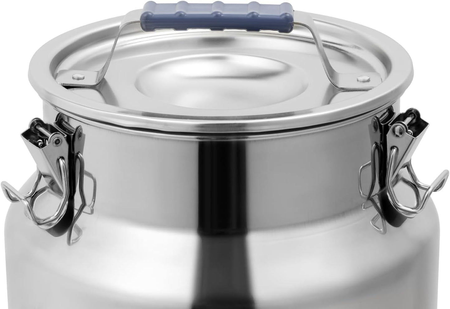 Sealed Rice Storage Container, 12L/3gal Stainless Steel Kitchen Food Storage Bin with Lids Locking Clamp, Airtight Canisters Container for Flour Rice Cereal Grain Coffee Bean (Red)
