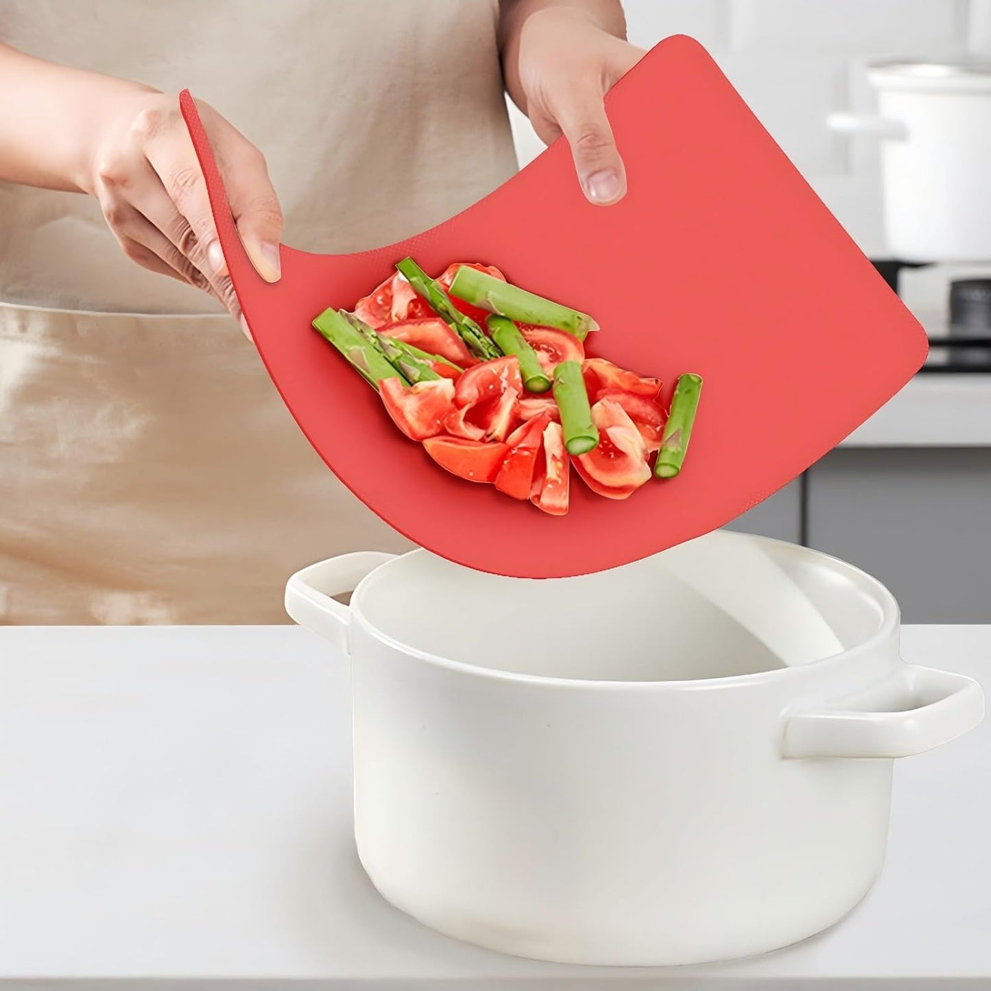 WK Flexible Plastic Cutting Mats for Kitchen Set of 3, Non Slip Cutting Mat, Thin Cutting Sheets, BPA Free, Dishwasher Safe, Multi Sizes, Multi Colors