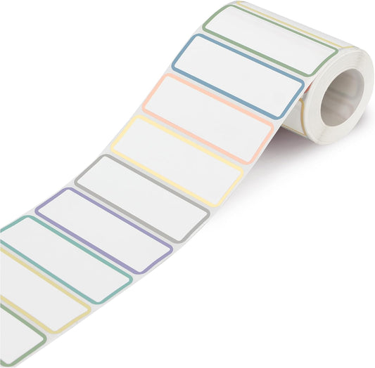 500 Pcs 1×3 Inch Removable Freezer Labels, Waterproof, Oil & Tear Resistant, No Residue Writable Stickers for Food Containers, Jars, Pantry and Meal Prep (Boho-Date)