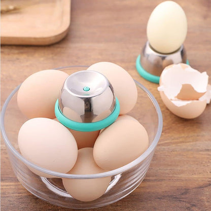 Anti-Rust Easy Egg Piercer & Peeler - Kitchen Gadget for Raw & Hard-Boiled Eggs, Shell Remover with Retractable Pin