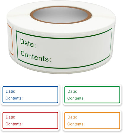 300pcs Removable Freezer Labels, 1 x 2 Inch Food Labels to Write on Food Storage Stickers Date Label, Waterproof Oil Resistant Canning Labels Jar Labels Freezer Paper Label, Clean Leaves No Residue