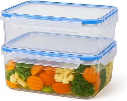 Tribello 250 oz Extra Large Airtight Food Storage Containers with SnapTight Lids – Clear, Stackable, BPA-Free Meal Prep Containers for Kitchen, Freezer & Pantry Storage