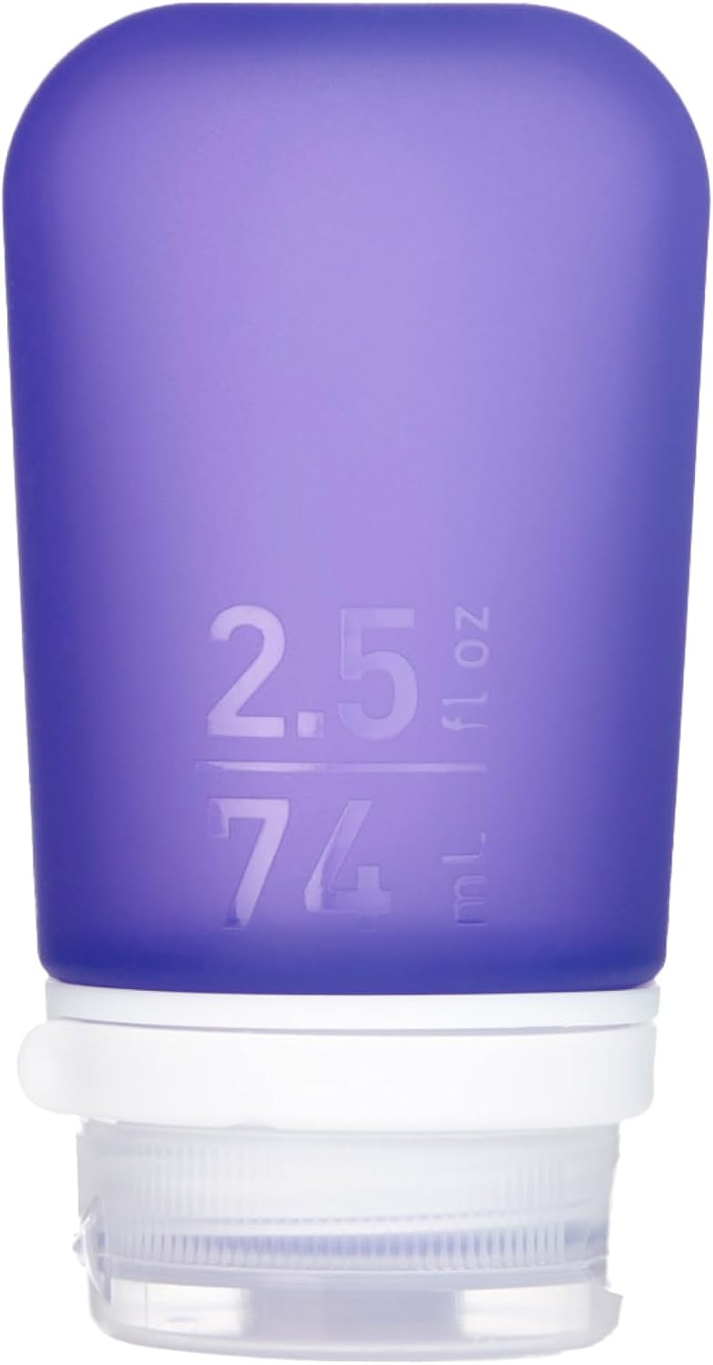 humangear GoToob+ (XL) | Refillable Silicone Travel Bottle | Locking Lid | Food-Safe Material | Blue, XL (6 fl.oz.; 177ml)