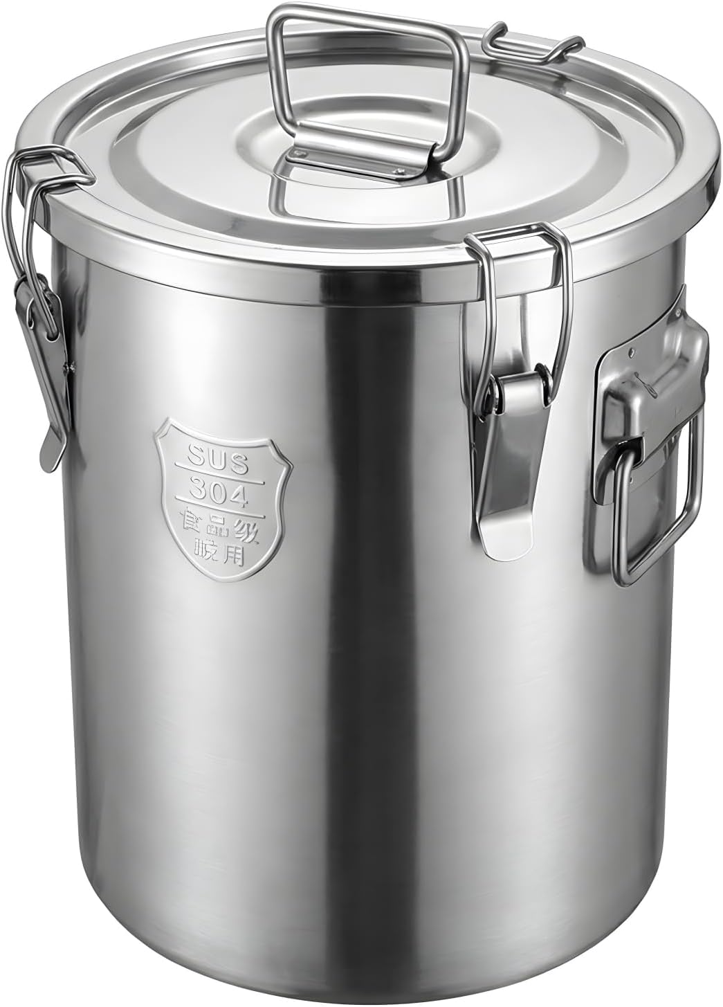 25lb Stainless Steel Containers with Lids, 12L/3.1gal 304 Stainless Steel Storage Containers, Metal Bird Seed Storage Container for Rice Flour Sugar Grain Coffee Bean Kitchen Jar
