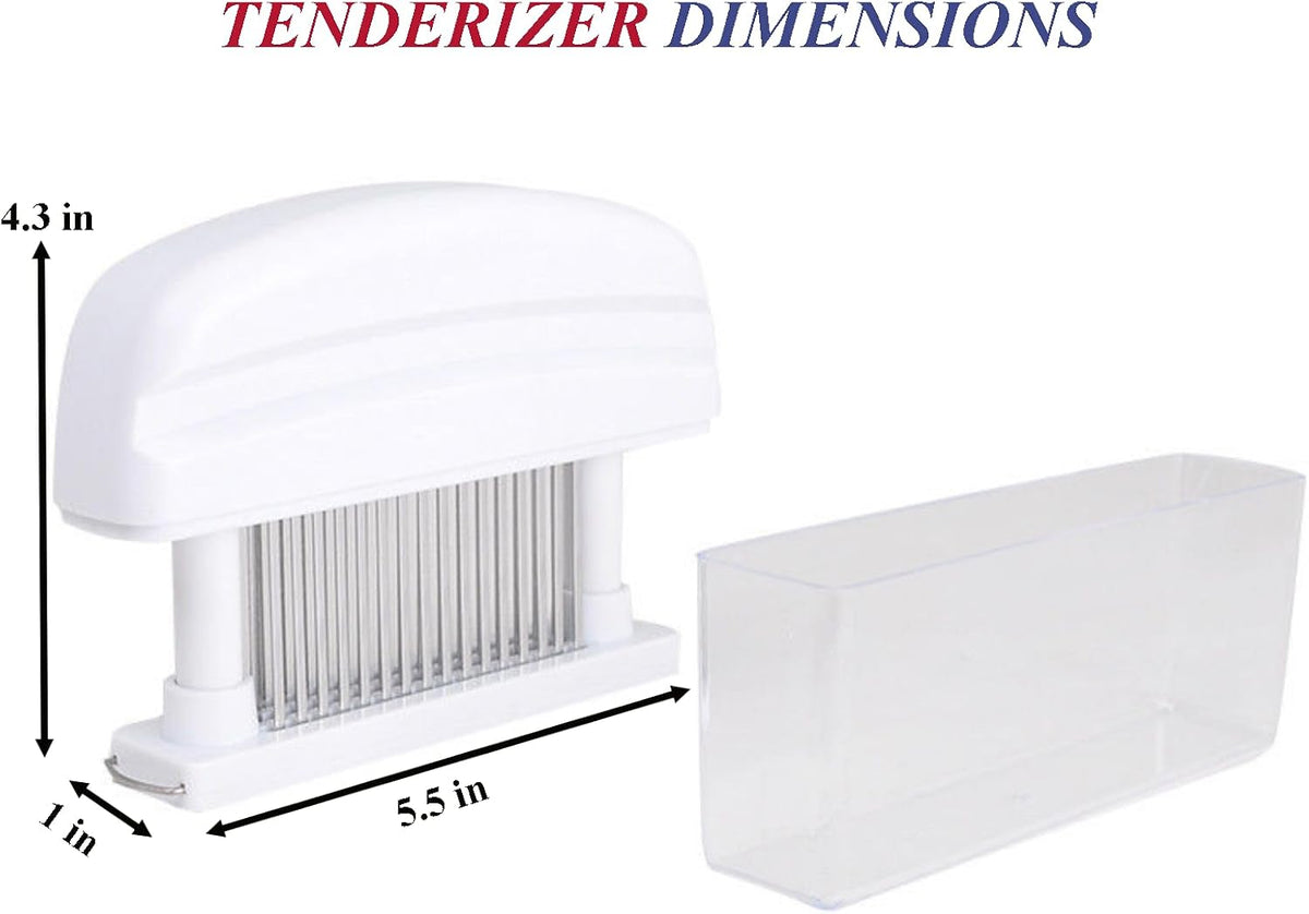 Meat Tenderizer with 48 Stainless Steel Ultra Sharp Needle Blades Kitchen Gadgets Tools for Tenderizing Beef Turkey Pork Marinade Barbecued
