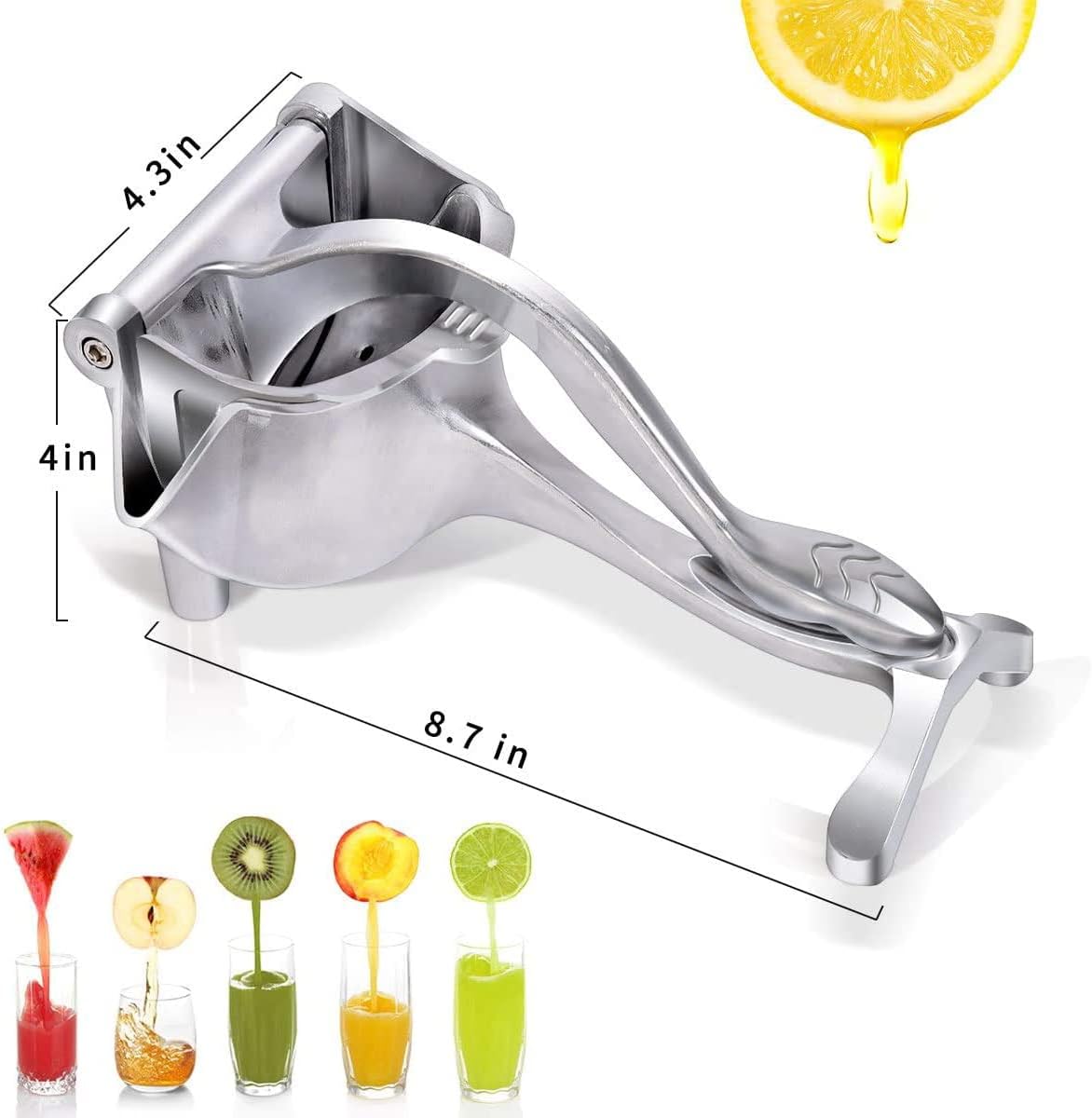 Lemon Squeezer, Aluminium Alloy Manual Fruit Juicer Citrus Juicer