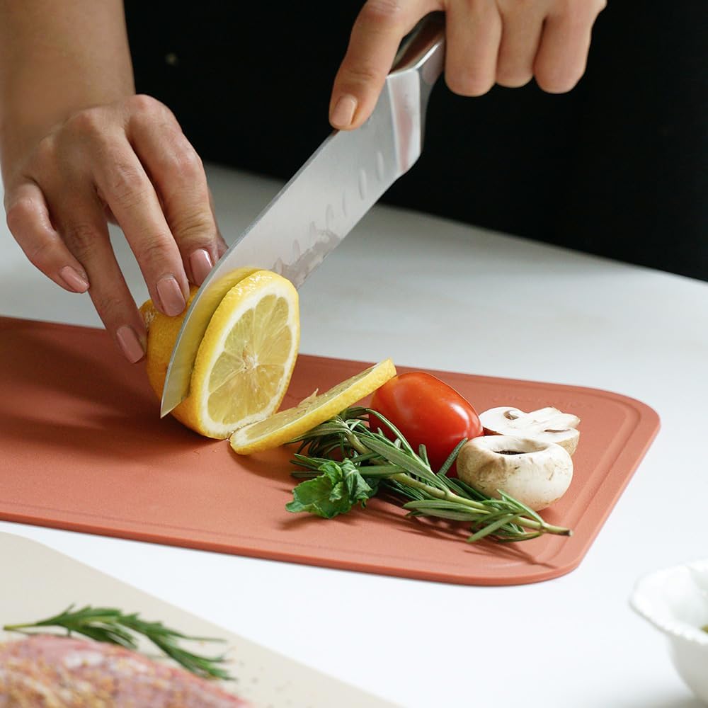 Flexible TPU Cutting Board Mat, Brick Large | Premium TPU, Knife Friendly, Non-Slip, Dishwasher Safe, Made in Korea