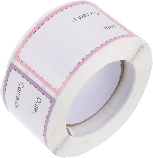 Zerodeko Date Stickers for Food Containers Reusable Adhesive Labels Kitchen Storage Roll