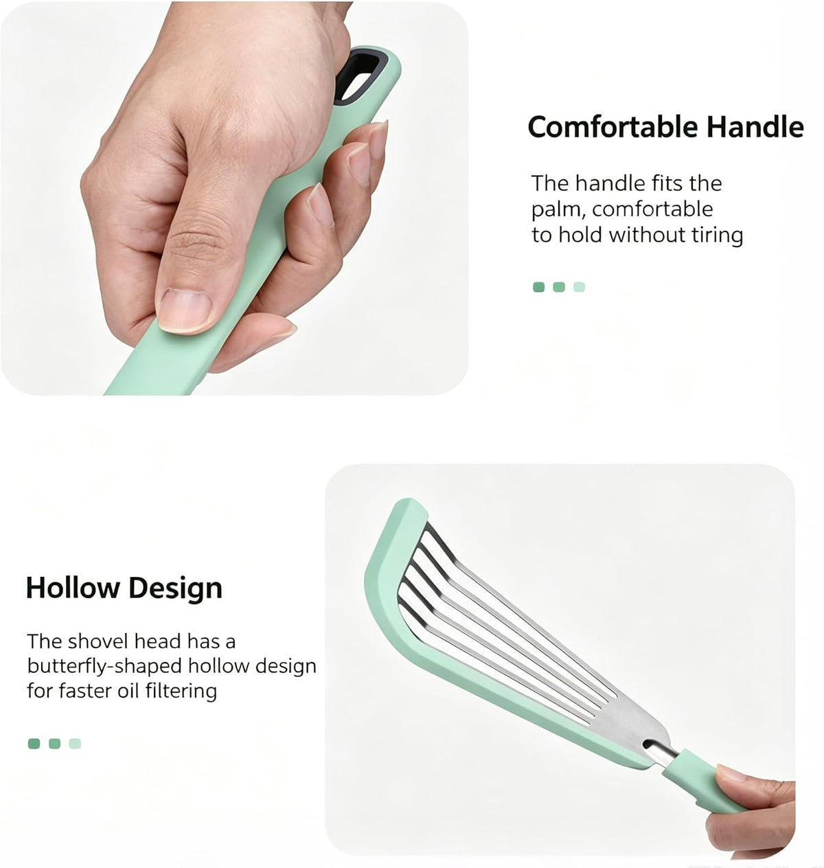 Nonstick Fish Spatula With Silicone Edge, FENGCHEN Silicone Fish Spatula, Heat-Resistant Fish Turner Spatula,Fish Spatulas For Cooking, For Scrapping, Flipping, Frying, Turning Foods (Silver)