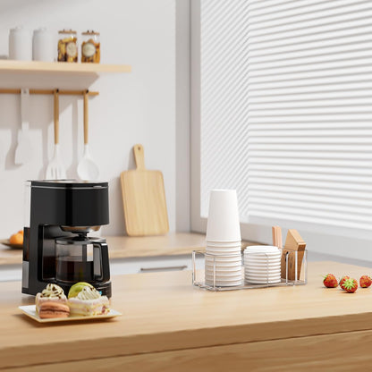 Coffee Cup Holder for Countertop - Clear Acrylic Coffee Bar Accessories Cup Organizer Station Organizer Farmhouse Table Décor