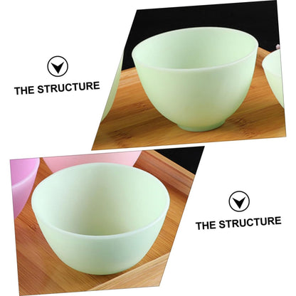 Facial Mask Mixing Bowl Set 3 Pcs Spa Mixing Bowls Soft Silicone Mask Bowl for Diy Non-slip Beauty Tool
