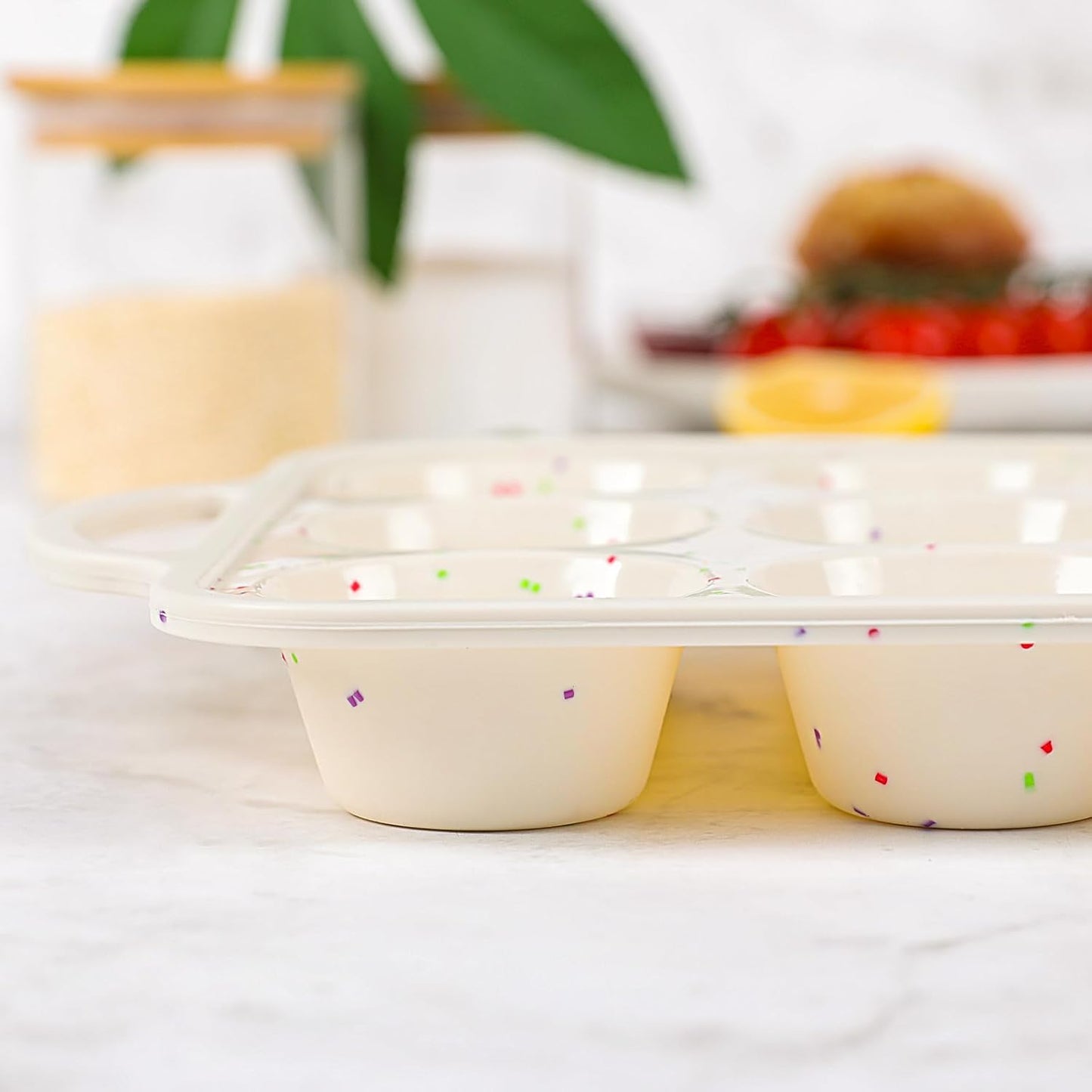 Vinino 2Pack Silicone Muffin Pan for Baking with Metal Reinforced Frame, 12 Cup Regular Size Cupcake Pan, BPA Free Silicone Muffin Tray, Cupcake Baking Pan Bite Molds for Oven Dishwasher Safe